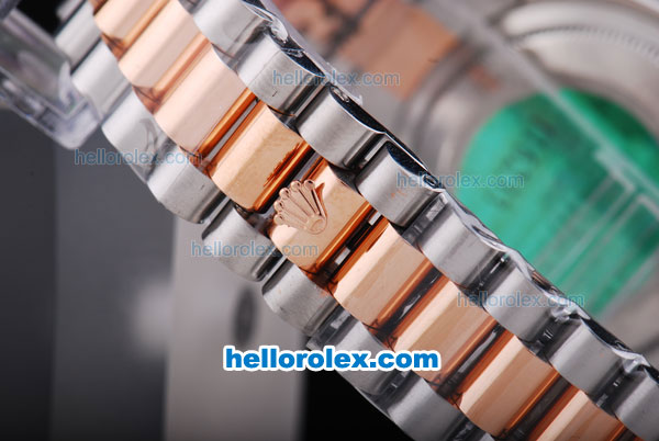 Rolex Datejust Oyster Perpetual Automatic Two Tone with Brown Dial and Rose Gold Bezel - Click Image to Close